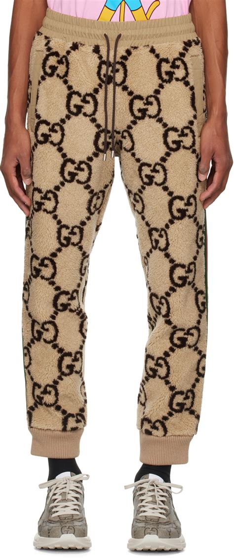 Gucci Brown Jacquard Lounge Pants Ssense