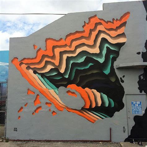 Street Artist Spray Paints Boring Buildings With Optical Illusions That