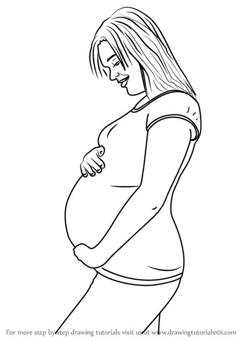 Learn How To Draw Pregnant Woman Other People Step By Step Drawing