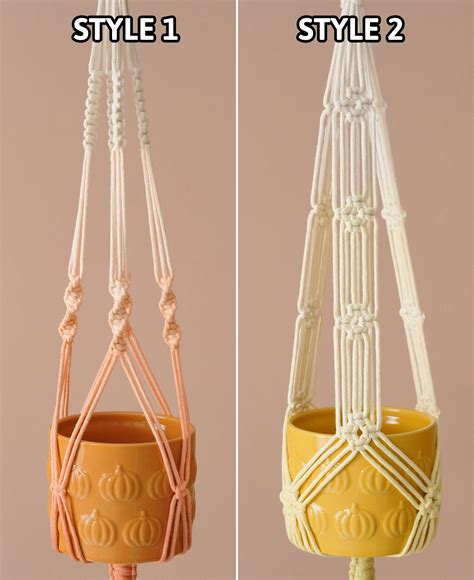 Macrame Dip Dye Plant Hanger, Garden Lover, Mid Century Modern