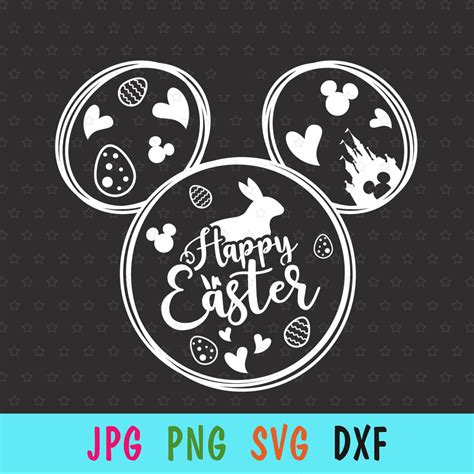 Mickey Easter SVG for cricut Disney Happy Easter print for | Etsy