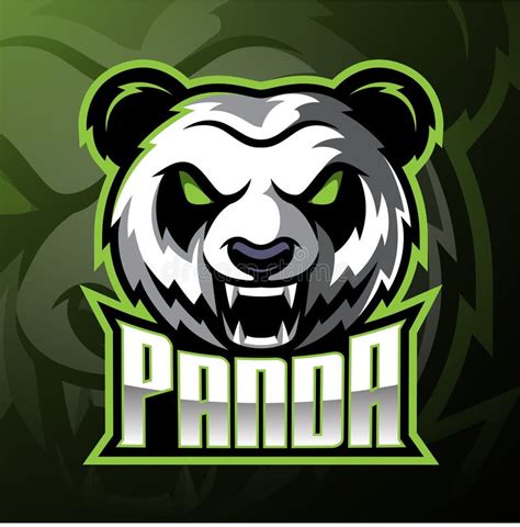 Panda Gamer Esport Mascot Logo Design Stock Vector Illustration Of