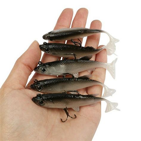 Soft Plastic Vibe Lures Poddy Mullet Flathead Jig Heads Barra Cod