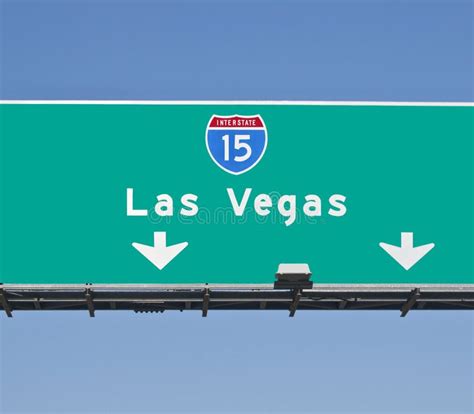 Las Vegas Freeway Sign Stock Image Image Of Travel Vegas 18307249