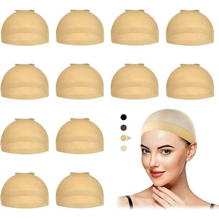 Dreamlover Beige Stocking Wig Caps For Women 12 Pack
