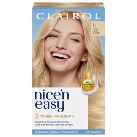 Clairol Nice N Easy Permanent Hair Color Ultra Light Blonde Ct Kroger