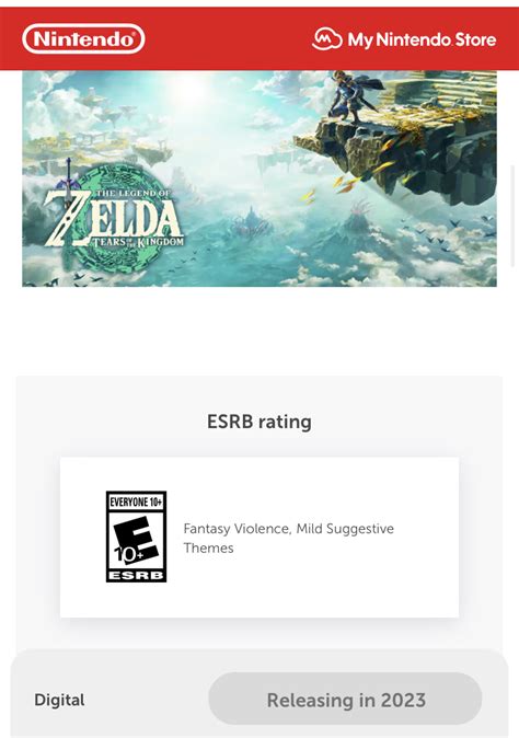 Tears Of The Kingdom Gets Rated By The Esrb Zelda Universe