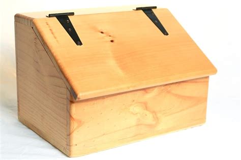 Storage Box Wooden Sloped Top Hinged Lid Versatile Etsy
