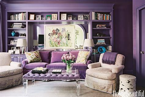 How To Decorate A Living Room With Purple Walls Leadersrooms