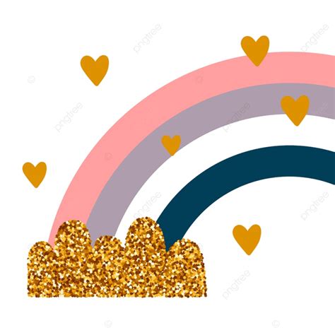 Rainbow Glitter Vector Hd Png Images Rainbow Glitter With Cloud And