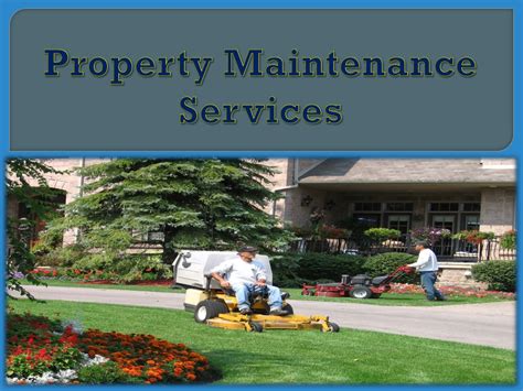 Ppt Property Maintenance Services Powerpoint Presentation Free