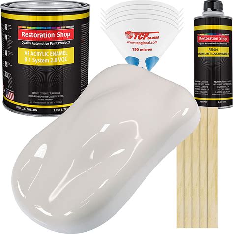 Oxford White Acrylic Enamel Single Stage Car Auto Paint Gallon Kit