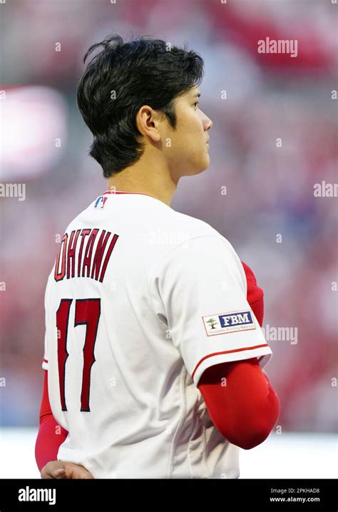 The Los Angeles Angels Two Way Player Shohei Ohtani Listens To The Us