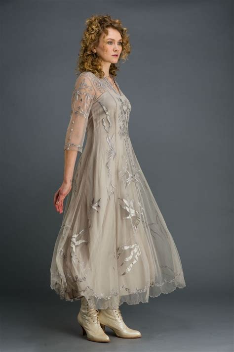 Nataya Vintage Inspired Special Occasion Dress 2149 Silver Lace