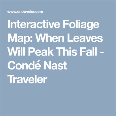 You Can Track This Year S Fall Foliage With An Interactive Map Foliage Map Interactive Map