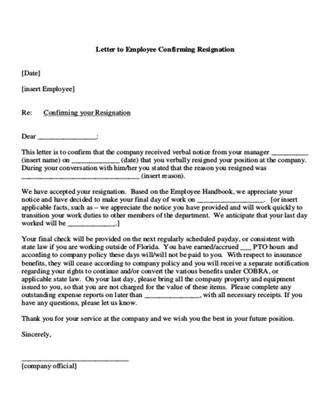 Employee Resignation Letter To Employer Sample Resignation Letter