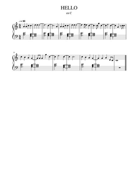Hello Adèle Sheet Music For Piano Download Free In Pdf Or Midi