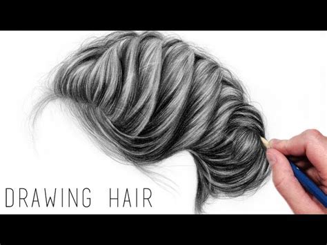 How To Draw Realistic Hair With Graphite Pencils Drawing