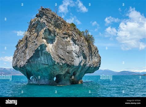 Marble Caves On The Shore Of Lago General Carrera Along The Carretera