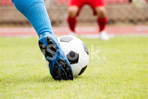 Soccer Player Shooting Stock Photo Royalty Free Freeimages