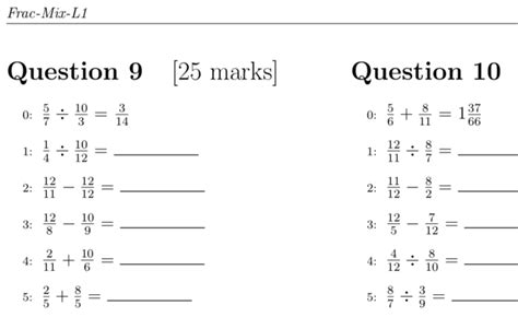 Printable Pdf Math Exercises