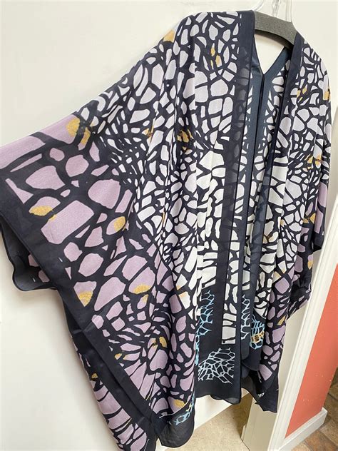 Cocoon House Butterfly Wing 100 Silk Kimono Etsy