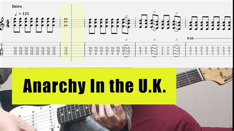 Anarchy In The Uk Sex Pistols Guitar Cover With Tab Youtube