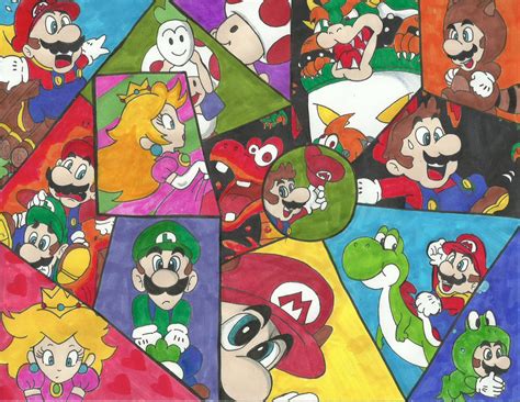 Retro Mario Collage For Sale By Chronicteamarts On Deviantart