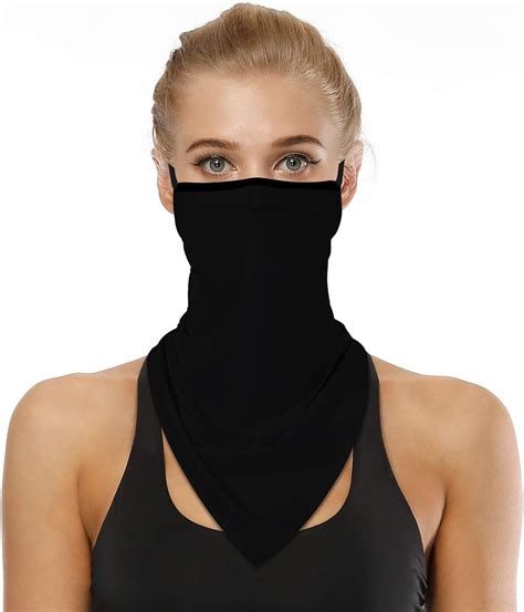 Face Scarf Bandana Ear Loops Neck Gaiter Face Mask Men Women Sun Uv Dust Wind Protection