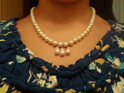 Elegant Pearl Necklace · A Beaded Necklace · Jewelry Making on Cut Out ...