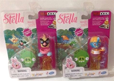 Angry Birds Stella Telepods Poppy And Willow Figures Rovio Hasbro