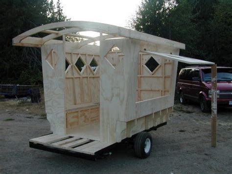 The idea was to create a movable camping tent that can also be used as a backyard. Vardo Merchant Cart by Ashley, via Kickstarter. | Dot houses | Pinterest | Projects