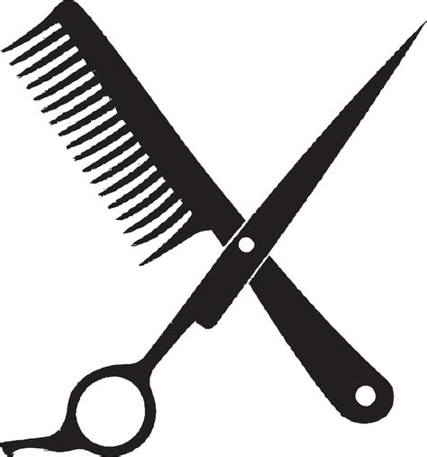 Premium Vector Scissor And Style Salon Scissors And Comb Vector Logo