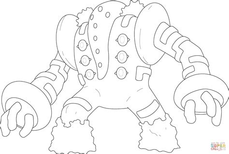 They will enthusiastically choose the monster they like, then color it with enthusiasm. Regigigas Pokemon coloring page | Free Printable Coloring ...