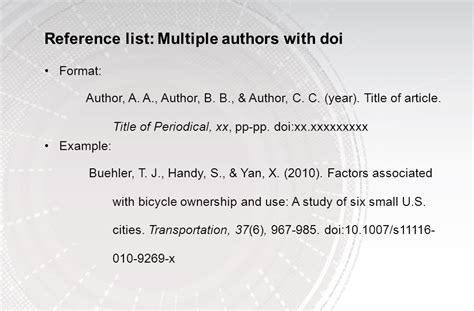 All references in the reference list are organized alphabetically by author last name, and assigned a number according to their order in the more than one author if a document has two authors, include both surnames separated by and. hotelsafessave: Apa Format Reference Example Multiple Authors