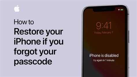How To Restore Your Iphone If You Forgot Your Passcode Apple Support
