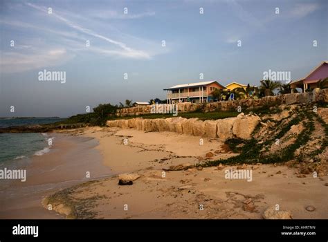 Beach Winterhaven Resort Clarence Town Long Island Bahamas Stock