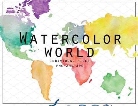 Watercolor World Illustrations Creative Market