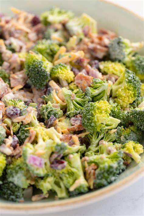 Broccoli Salad Tangy No Mayo Dressing