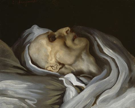 Theodore Gericault On His Deathbed Painting By Charles Emile Callande