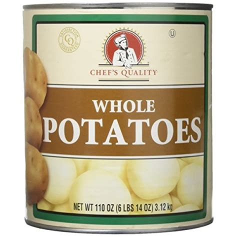 Chefs Quality Whole White Potato No 10 110 Ounce