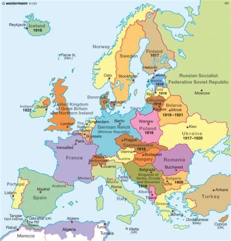 Maps Europe After World War One 192021 Diercke International Atlas