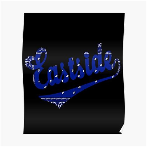 Eastside Blue Bandana Crip Gangster Crip Gang Og Gangsta Poster For