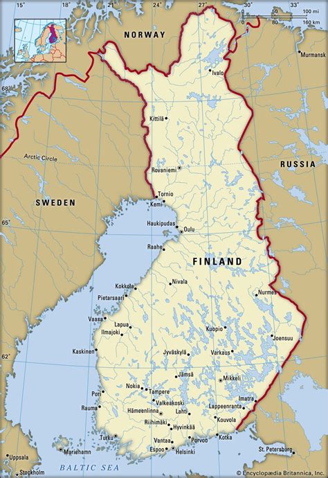 Finland Border Map