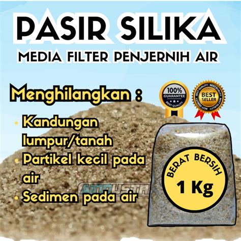 Jual Pasir Silika Filter Air Penyaring Penyuling Air Kotor Keruh Ukuran