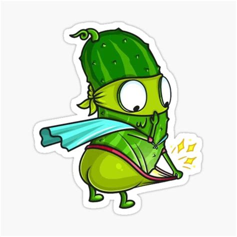 Superhero Pickle Classic T Shirt Sticker For Sale By Mikajonges