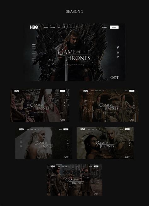 Game Of Thrones Design Concept On Behance