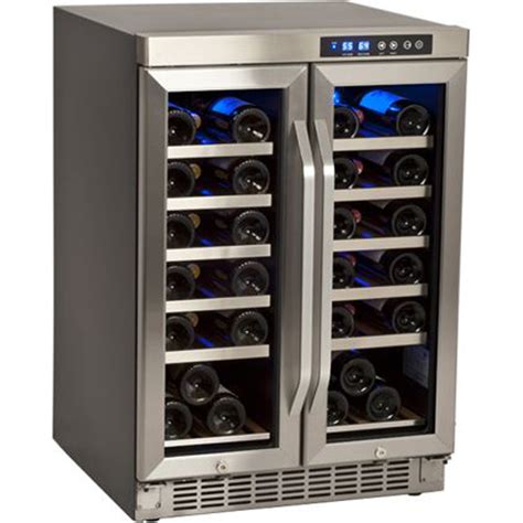 bottle dual zone french door wine refrigerator built
