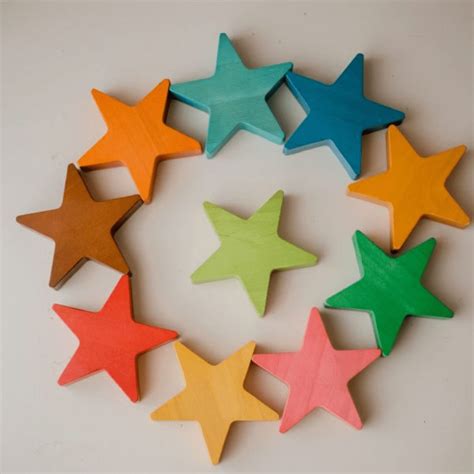 Wooden Stars Set Of 10 By Qtoys
