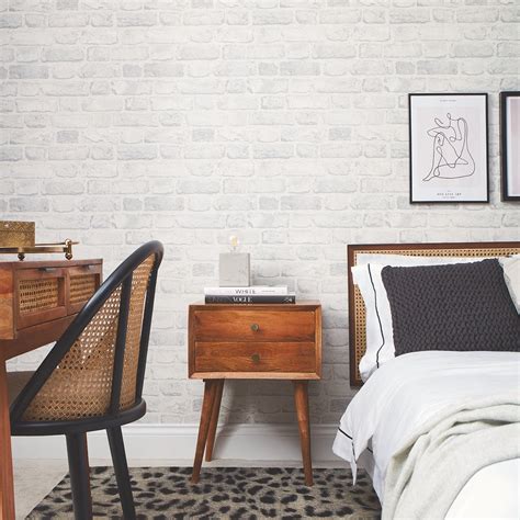 Battersea Brick Wallpaper In White I Love Wallpaper